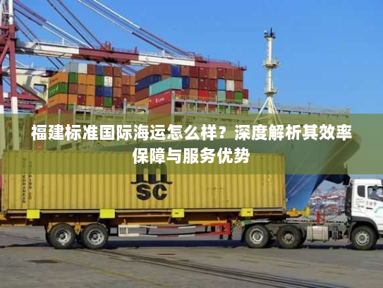 福建标准国际海运怎么样?深度解析其效率保障与服务优势 福建标准国际海运怎么样?深度解析其效率保障与服务优势