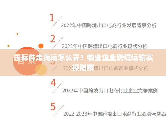 国际件走海运怎么弄？物业企业跨境运输实操指南
