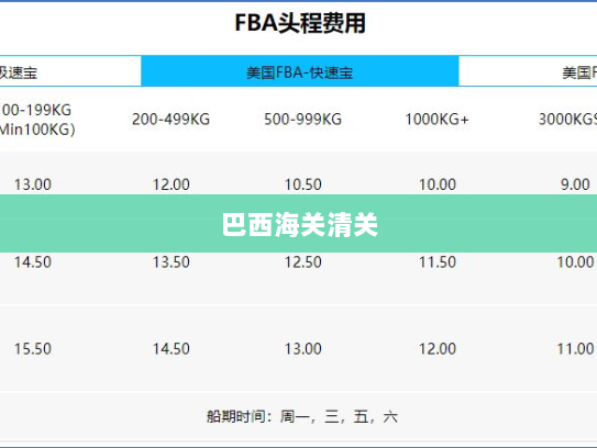 巴西海关清关