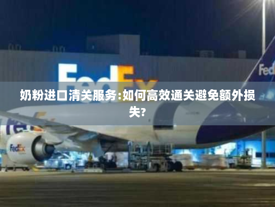 奶粉进口清关服务:如何高效通关避免额外损失?