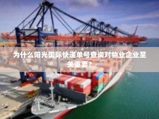 为什么阳光国际快递单号查询对物业企业至关重要？