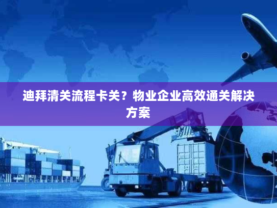 迪拜清关流程卡关？物业企业高效通关解决方案