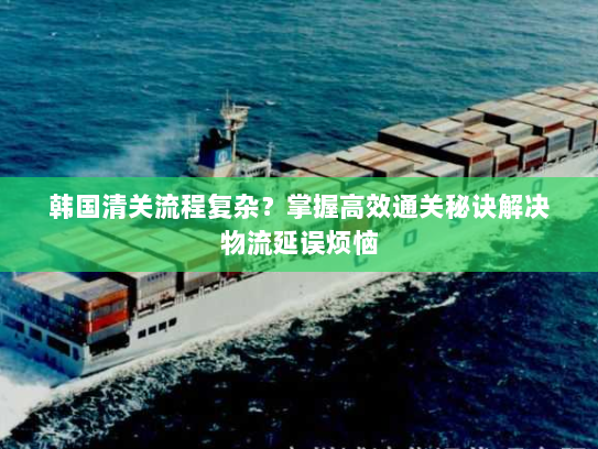 韩国清关流程复杂?掌握高效通关秘诀解决物流延误烦恼 韩国清关流程复杂?掌握高效通关秘诀解决物流延误烦恼