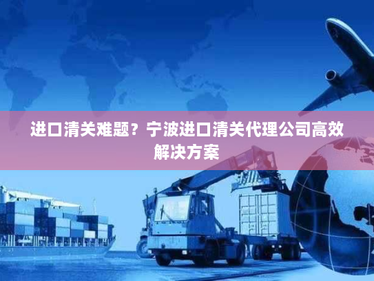 进口清关难题？宁波进口清关代理公司高效解决方案