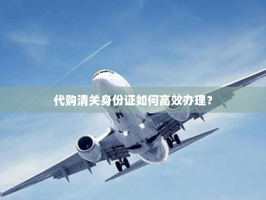 代购清关身份证如何高效办理? 代购清关身份证如何高效办理?