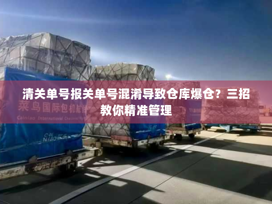 清关单号报关单号混淆导致仓库爆仓?三招教你精准管理 清关单号报关单号混淆导致仓库爆仓?三招教你精准管理