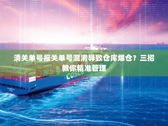 清关单号报关单号混淆导致仓库爆仓?三招教你精准管理 清关单号报关单号混淆导致仓库爆仓?三招教你精准管理