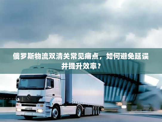 俄罗斯物流双清关常见痛点，如何避免延误并提升效率？
