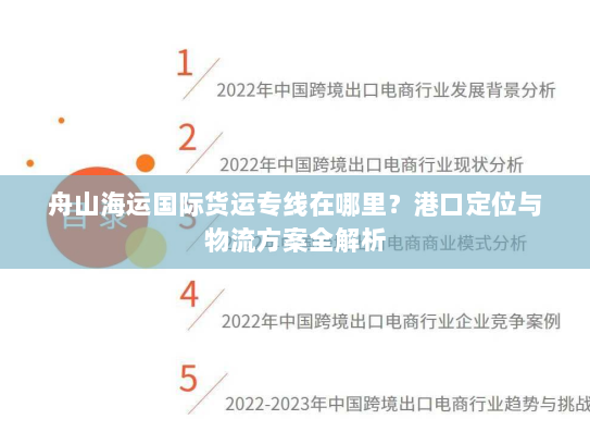 舟山海运国际货运专线在哪里？港口定位与物流方案全解析