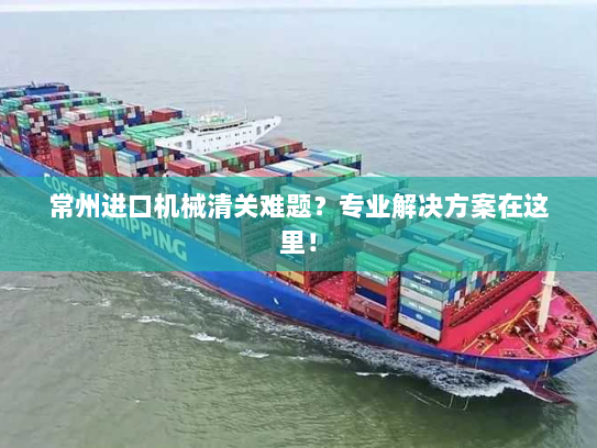 常州进口机械清关难题？专业解决方案在这里！