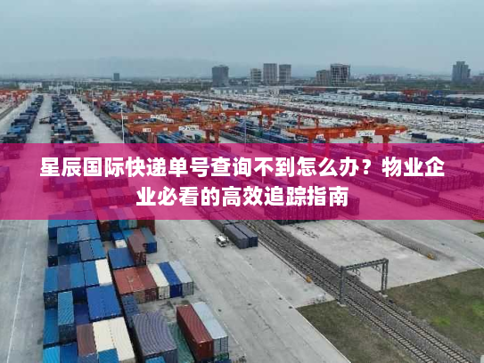 星辰国际快递单号查询不到怎么办?物业企业必看的高效追踪指南 星辰国际快递单号查询不到怎么办?物业企业必看的高效追踪指南