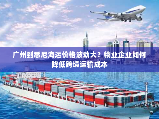 广州到悉尼海运价格波动大？物业企业如何降低跨境运输成本
