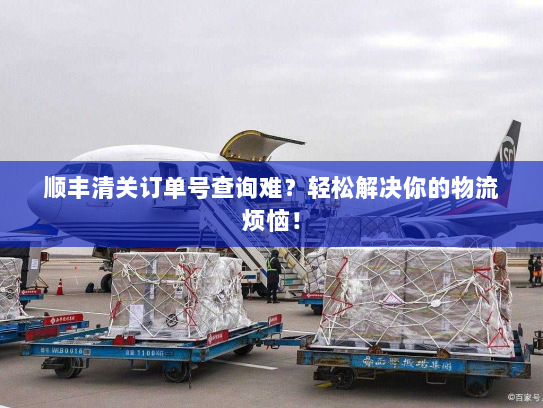 顺丰清关订单号查询难?轻松解决你的物流烦恼! 顺丰清关订单号查询难?轻松解决你的物流烦恼!