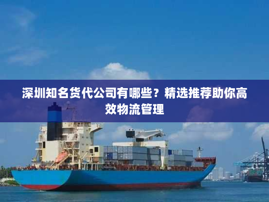 深圳知名货代公司有哪些？精选推荐助你高效物流管理