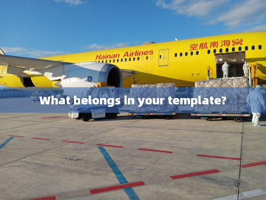 What belongs in your template? What belongs in your template?
