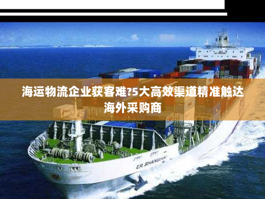 海运物流企业获客难?5大高效渠道精准触达海外采购商