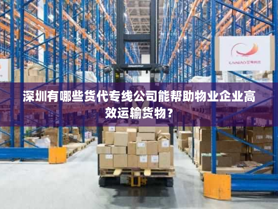 深圳有哪些货代专线公司能帮助物业企业高效运输货物? 深圳有哪些货代专线公司能帮助物业企业高效运输货物?