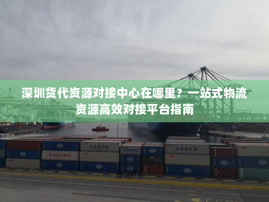 深圳货代资源对接中心在哪里？一站式物流资源高效对接平台指南