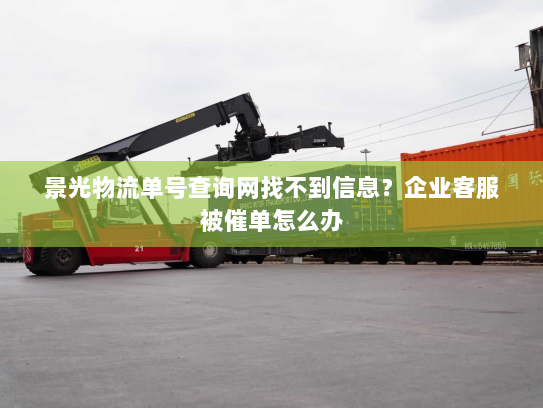景光物流单号查询网找不到信息?企业客服被催单怎么办 景光物流单号查询网找不到信息?企业客服被催单怎么办