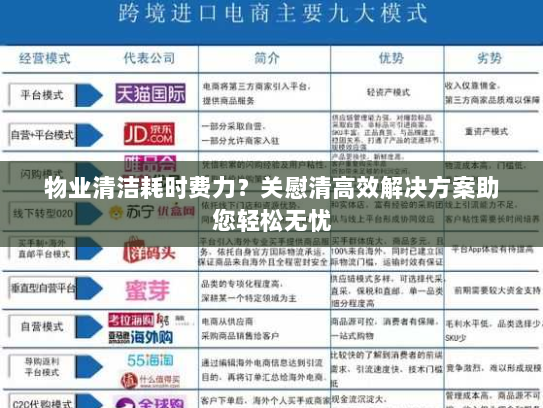 物业清洁耗时费力?关慰清高效解决方案助您轻松无忧 物业清洁耗时费力?关慰清高效解决方案助您轻松无忧