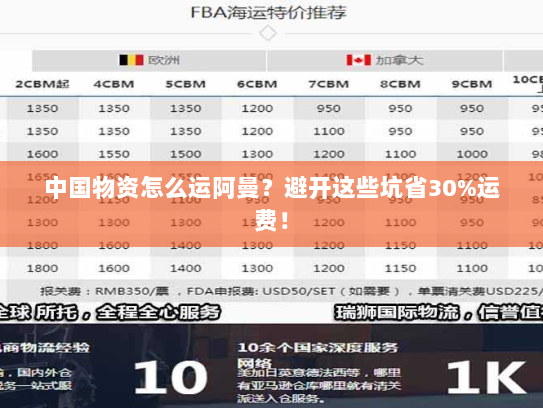 中国物资怎么运阿曼？避开这些坑省30%运费！