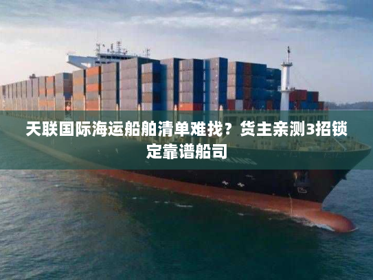 天联国际海运船舶清单难找?货主亲测3招锁定靠谱船司 天联国际海运船舶清单难找?货主亲测3招锁定靠谱船司