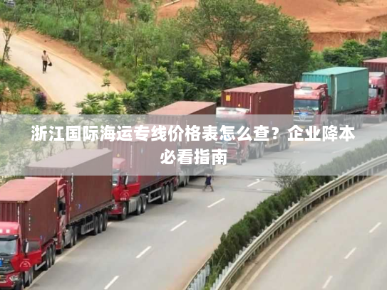 浙江国际海运专线价格表怎么查？企业降本必看指南