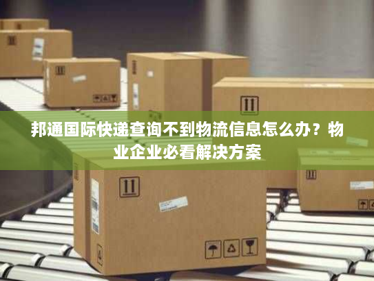 邦通国际快递查询不到物流信息怎么办?物业企业必看解决方案 邦通国际快递查询不到物流信息怎么办?物业企业必看解决方案