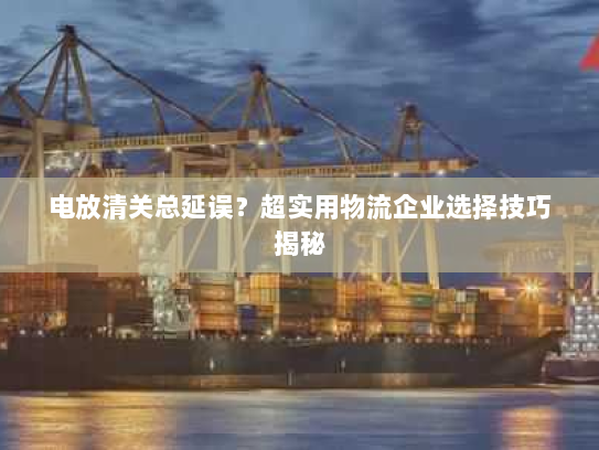 电放清关总延误？超实用物流企业选择技巧揭秘