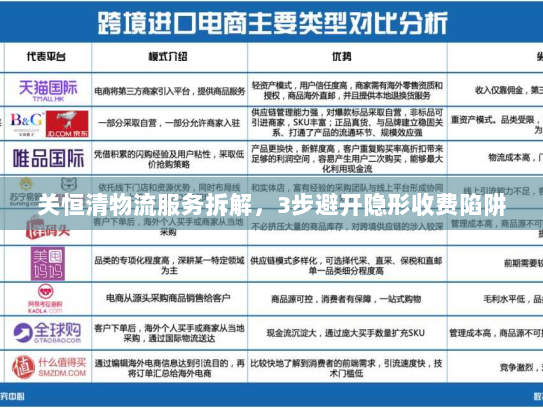 关恒清物流服务拆解，3步避开隐形收费陷阱