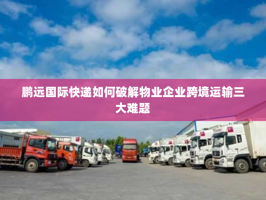 鹏远国际快递如何破解物业企业跨境运输三大难题