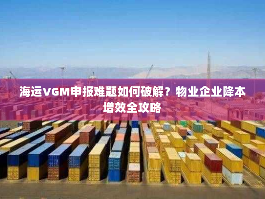 海运VGM申报难题如何破解？物业企业降本增效全攻略