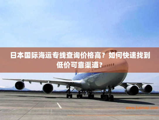 日本国际海运专线查询价格高？如何快速找到低价可靠渠道？