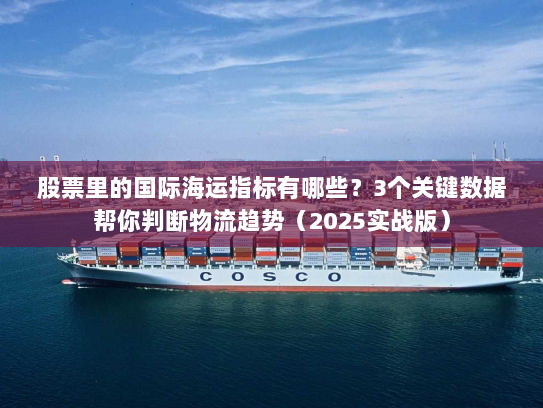 股票里的国际海运指标有哪些？3个关键数据帮你判断物流趋势（2025实战版）