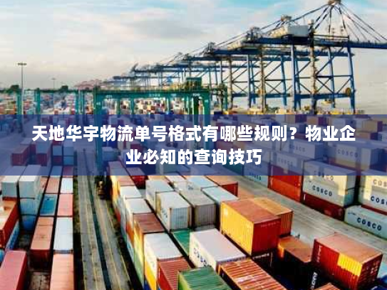 天地华宇物流单号格式有哪些规则?物业企业必知的查询技巧 天地华宇物流单号格式有哪些规则?物业企业必知的查询技巧