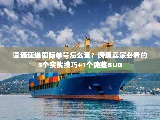 圆通速递国际单号怎么查？跨境卖家必看的3个实战技巧+1个隐藏BUG