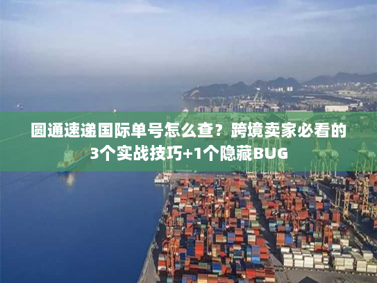 圆通速递国际单号怎么查？跨境卖家必看的3个实战技巧+1个隐藏BUG
