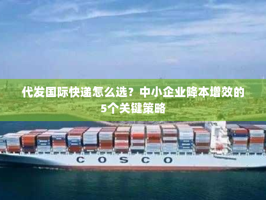 代发国际快递怎么选？中小企业降本增效的5个关键策略