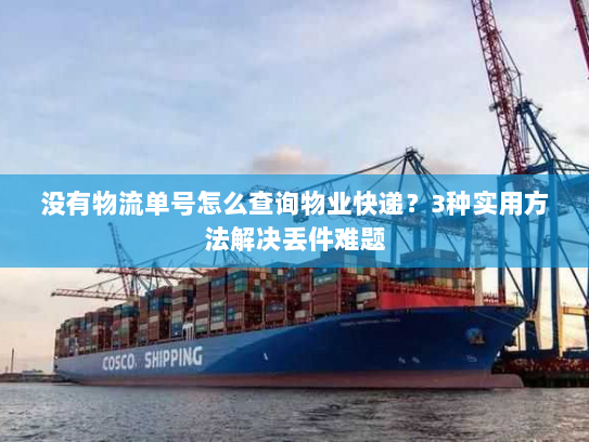 没有物流单号怎么查询物业快递？3种实用方法解决丢件难题