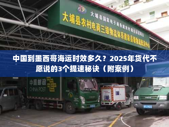 中国到墨西哥海运时效多久?2025年货代不愿说的3个提速秘诀(附案例) 中国到墨西哥海运时效多久?2025年货代不愿说的3个提速秘诀(附案例)