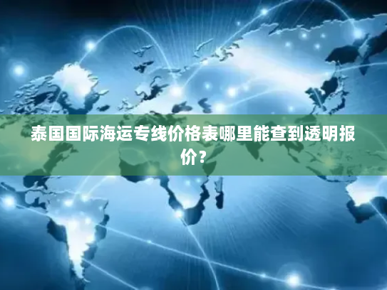 泰国国际海运专线价格表哪里能查到透明报价？