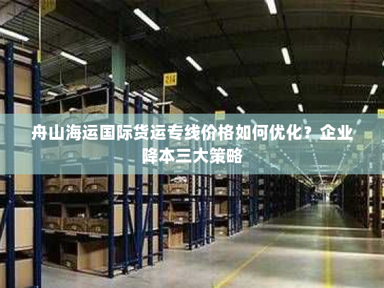 舟山海运国际货运专线价格如何优化？企业降本三大策略