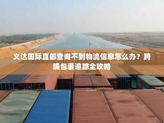 义达国际直邮查询不到物流信息怎么办？跨境包裹追踪全攻略