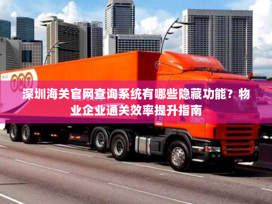 深圳海关官网查询系统有哪些隐藏功能?物业企业通关效率提升指南 深圳海关官网查询系统有哪些隐藏功能?物业企业通关效率提升指南