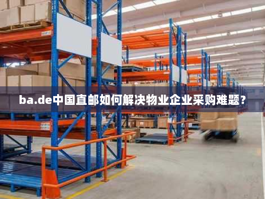 ba.de中国直邮如何解决物业企业采购难题？