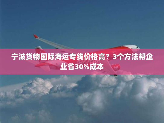 宁波货物国际海运专线价格高?3个方法帮企业省30%成本 宁波货物国际海运专线价格高?3个方法帮企业省30%成本