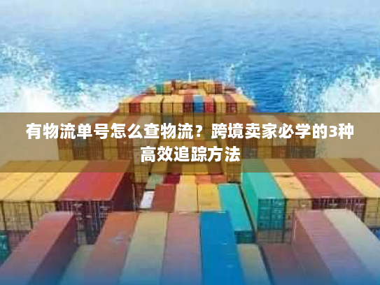有物流单号怎么查物流？跨境卖家必学的3种高效追踪方法