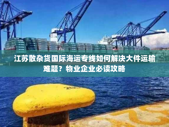 江苏散杂货国际海运专线如何解决大件运输难题？物业企业必读攻略