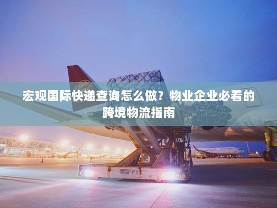 宏观国际快递查询怎么做？物业企业必看的跨境物流指南