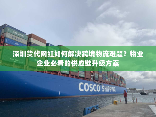 深圳货代网红如何解决跨境物流难题?物业企业必看的供应链升级方案 深圳货代网红如何解决跨境物流难题?物业企业必看的供应链升级方案